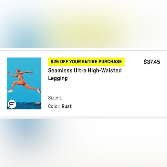 Fabletics Rust Orange Leggings - Picture 3 of 3